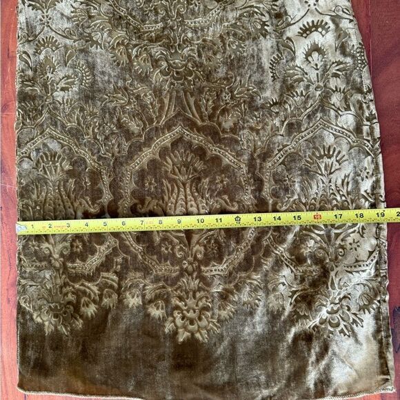 Chelsea and Violet tone on tone Olive velvet flocked fully lined  dress EUC SZ M - Picture 13 of 15